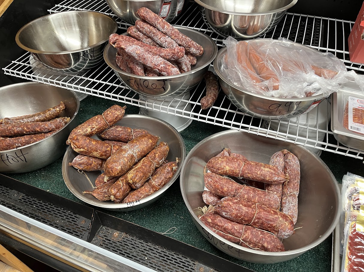 Specialty sausages and farmers cheese